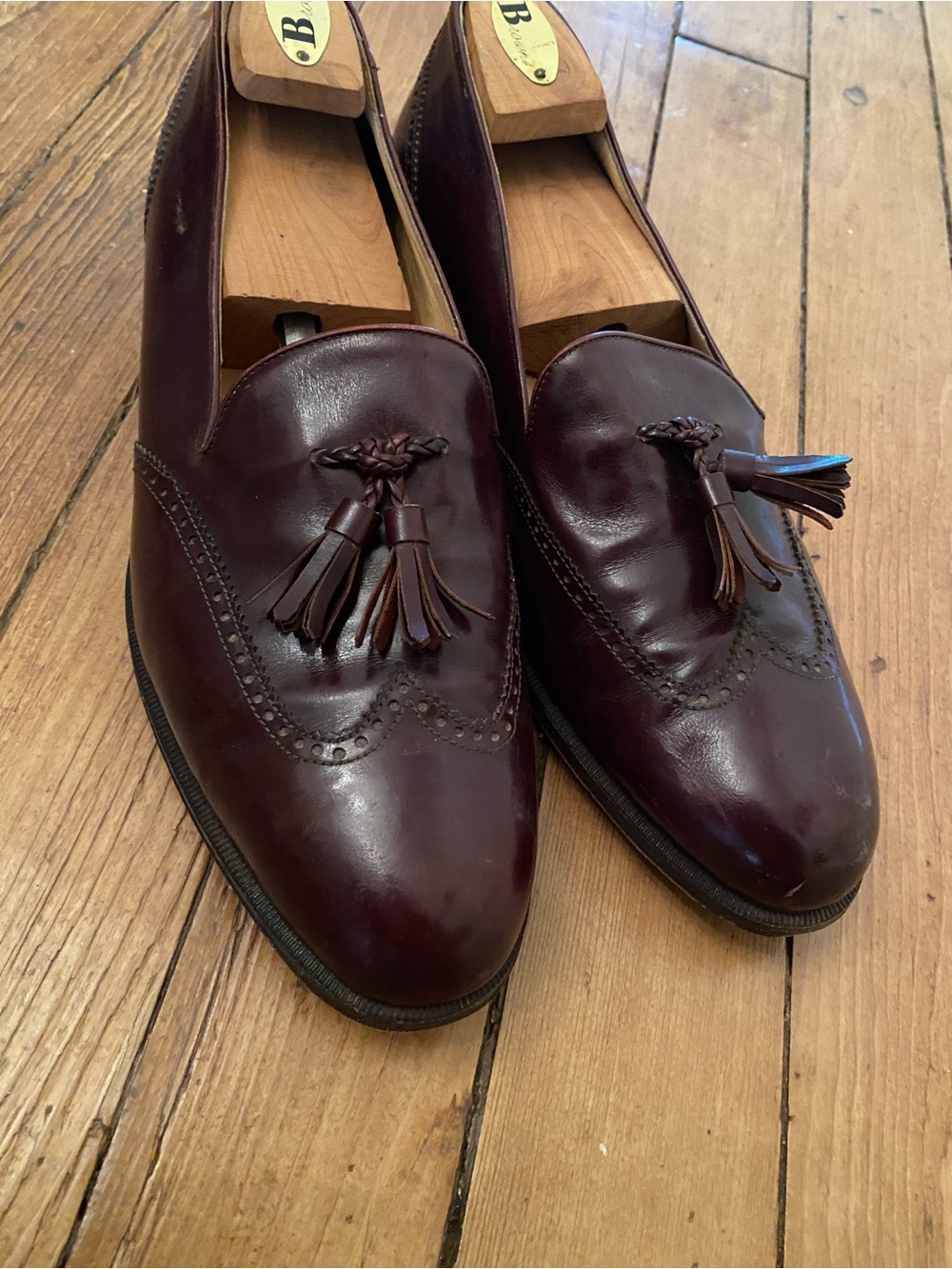 Men’s vintage Cole Haan oxblood loafers size 11 made in Italy